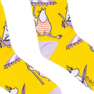 Snorkmaiden At The Beach Women's Socks - Yellow