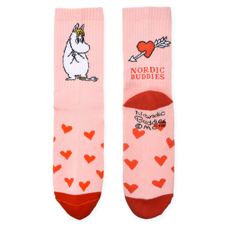 Snorkmaiden's Heart Women's Retro Socks - Light Pink