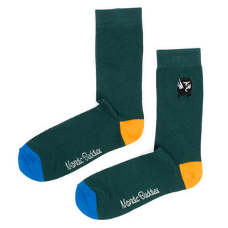 Stinky's Getaway Embroidery Men Socks - Green