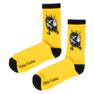 Stinky's Getaway Retro Men Socks - Yellow