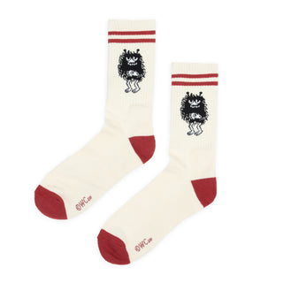 Stinky Retro Socks Men - White/Red