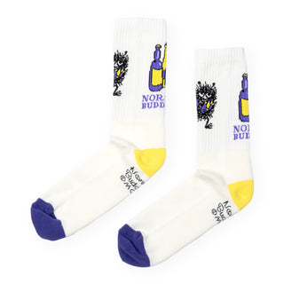 Stinky's Get Away Retro Men Socks - White