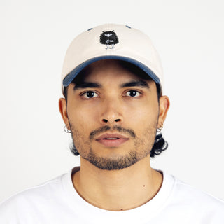 Stinky Plotting Baseball Adult Cap - Beige and Navy