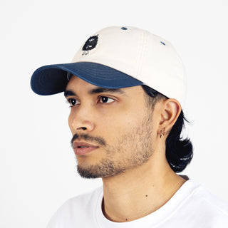 Stinky Plotting Baseball Adult Cap - Beige and Navy