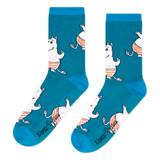 Moomintroll Swimming Men Socks - Blue