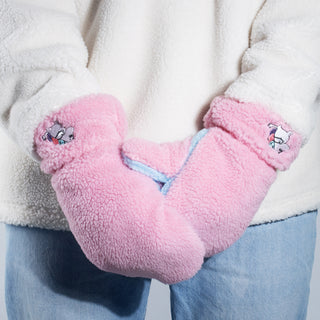 Moomintroll Fluffy Mittens Adult - Pink