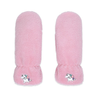 Moomintroll Fluffy Mittens Adult - Pink