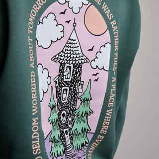 Organic Premium Hoodie Moominhouse - Green