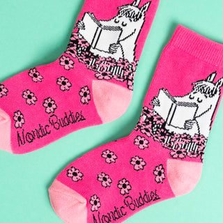 Kids Double Pack Snorkmaiden Socks - Grey/Pink