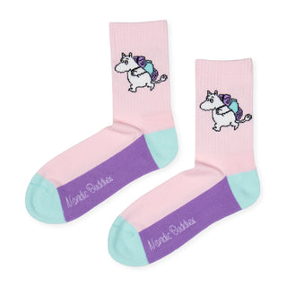 Moomintroll Panel Women's Retro Socks - Light Pink