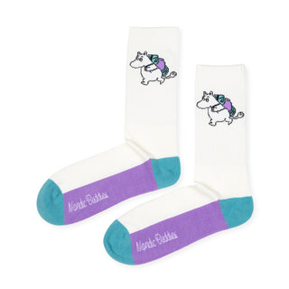 Moomintroll Adventure Retro Men Socks - White