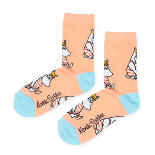 Snorkmaiden at the Beach Women's Socks - Peach