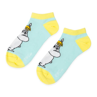 Snorkmaiden's Temper Retro Ankle Socks - Pastel Mint and Yellow